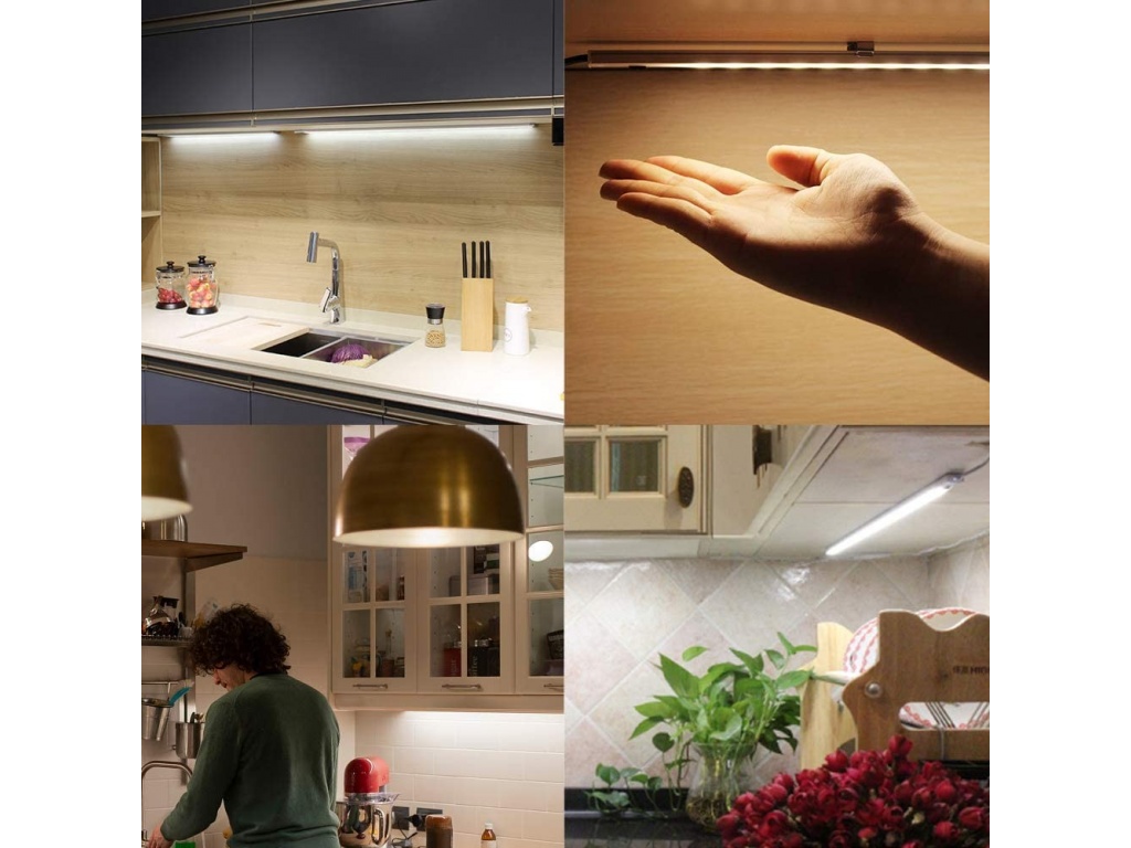 COZII Led Sottopensile Cucina, 68 LED Luce Armadio Led con Sensore