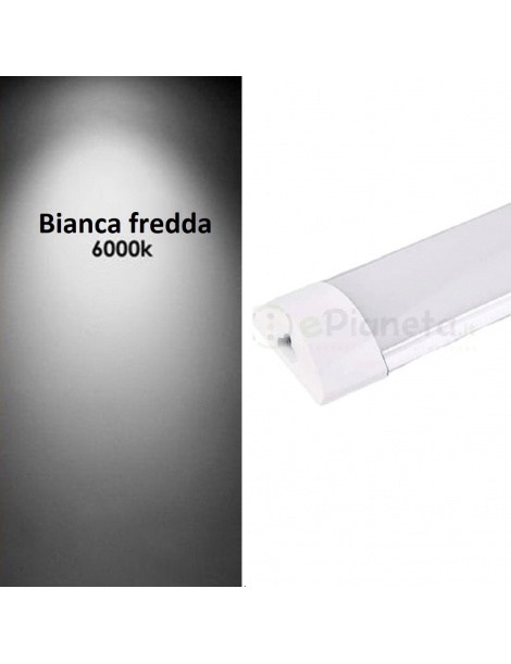 Plafoniera led 40w 90cm collegabile in serie barra prolungabile lineare sottopensile rettangolare luce bianco naturale 