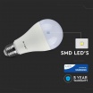 V-TAC PRO Lampadina led bulbo 15w A66 attacco grande E27 copertura opaca luce fredda naturale calda