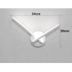 Applique da parete luce led 6w incrociato bianco lampada design moderno decorativo 2 bracci lineare per camera bagno soggiorno