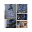 Catena di luci bicolore Natale 500 led serie luminosa natalizie cavo verde albero feste decorativa luce bianco rosso blu calda