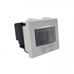 Sensore di movimento ad infrarossi bianco da incasso compatibile Bticino Matix 2 moduli per accensione luce automatica