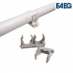 Clips per fissaggio tubi rigidi o flessibili Ø 16 20 25 32 mm fissatubo a scatto IP40 grigio RAL 7035