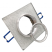 Portafaretto Quadrato in Vetro Argento Fisso da incasso cartongesso per lampadine GU10 MR16