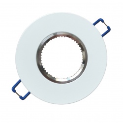 Portafaretto Tondo Bianco fisso controsoffitto da incasso per lampadine led GU10