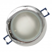 Portafaretto Tondo Impermeabile Argento lucido incasso cartongesso IP44 bagno per lampadine led GU10 MR16