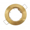 Portafaretto Tondo Oro spazzolato fisso da incasso cartongesso per lampadine GU10 MR16
