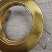 Portafaretto Tondo Oro spazzolato fisso da incasso cartongesso per lampadine GU10 MR16