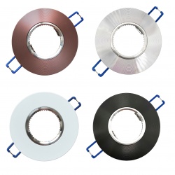 Portafaretto Tondo Fisso ultra slim da incasso cartongesso per lampadine led GU10 MR16