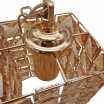 Lampadario sospeso  cubo con cristalli lampada luce led attacco grande E27 oro argento quadrato per camera cucina soggiorno