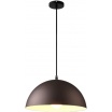 Lampadario a sospensione campana in metallo forma mezza sfera diametro 35cm attacco E27