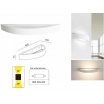 Applique da parete in gesso attacco R7S lampada mezzaluna semicircolare doppia luce design moderno bianco verniciabile