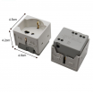Frutti e Placche bianchi supporti 3 posti compatibili con Gewiss system