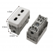 Frutti e Placche bianchi supporti 3 posti compatibili con Gewiss system