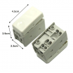 Frutti e Placche bianchi supporti 3 posti compatibili con Gewiss system