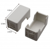 Frutti e Placche bianchi supporti 3 posti compatibili con Gewiss system