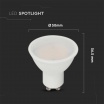 V-TAC Lampadina faretto led 10W attacco GU10 per portafaretto incasso luce bianca naturale calda