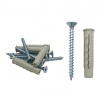 100 Tasselli con viti collarino 6 8 mm ad espansione in nylon GL a 4 sezioni per fissaggio a parete