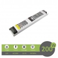 Trasformatore ultrasottile 12V 200W 16.7A alimentatore salvaspazio per strip strisce led telecamere