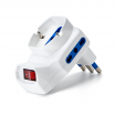 Adattatore Multipresa Triplo Con Interruttore Spina 16A 2 Prese 10/16A Bipasso + 1 Presa Schuko
