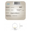 Lampadario a sospensione cerchio argento metallo con sfera in vetro bianco attacco E27 design moderno minimal
