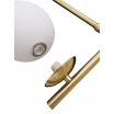 Lampadario a sospensione oro con 2 sfere bolle in vetro bianco opaco attacco G9 E27 design moderno minimal