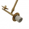 Lampadario a sospensione oro con 2 sfere bolle in vetro bianco opaco attacco G9 E27 design moderno minimal