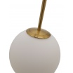 Lampadario a sospensione oro con sfera in vetro bianco attacco E27 design moderno minimal