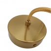 Lampadario a sospensione oro con sfera in vetro bianco attacco E27 design moderno minimal