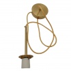 Lampadario a sospensione oro con sfera in vetro bianco attacco E27 design moderno minimal