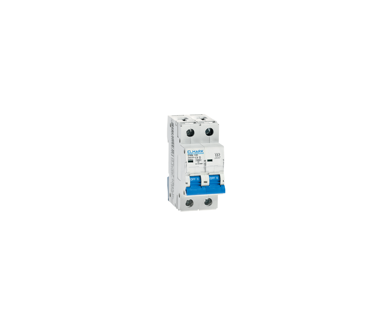 Interruttore magnetotermico automatico 2P mcb 10kA curva C per quadro elettrico su guida din