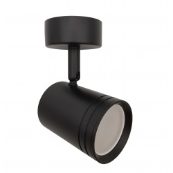 Faretto proiettore orientabile da soffitto parete a cilindro con attacco per led GU10 nero