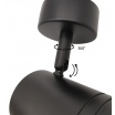 Faretto proiettore orientabile da soffitto parete a cilindro con attacco per led GU10 nero