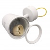 Faretto proiettore orientabile da soffitto parete a cilindro con attacco per led GU10 bianco