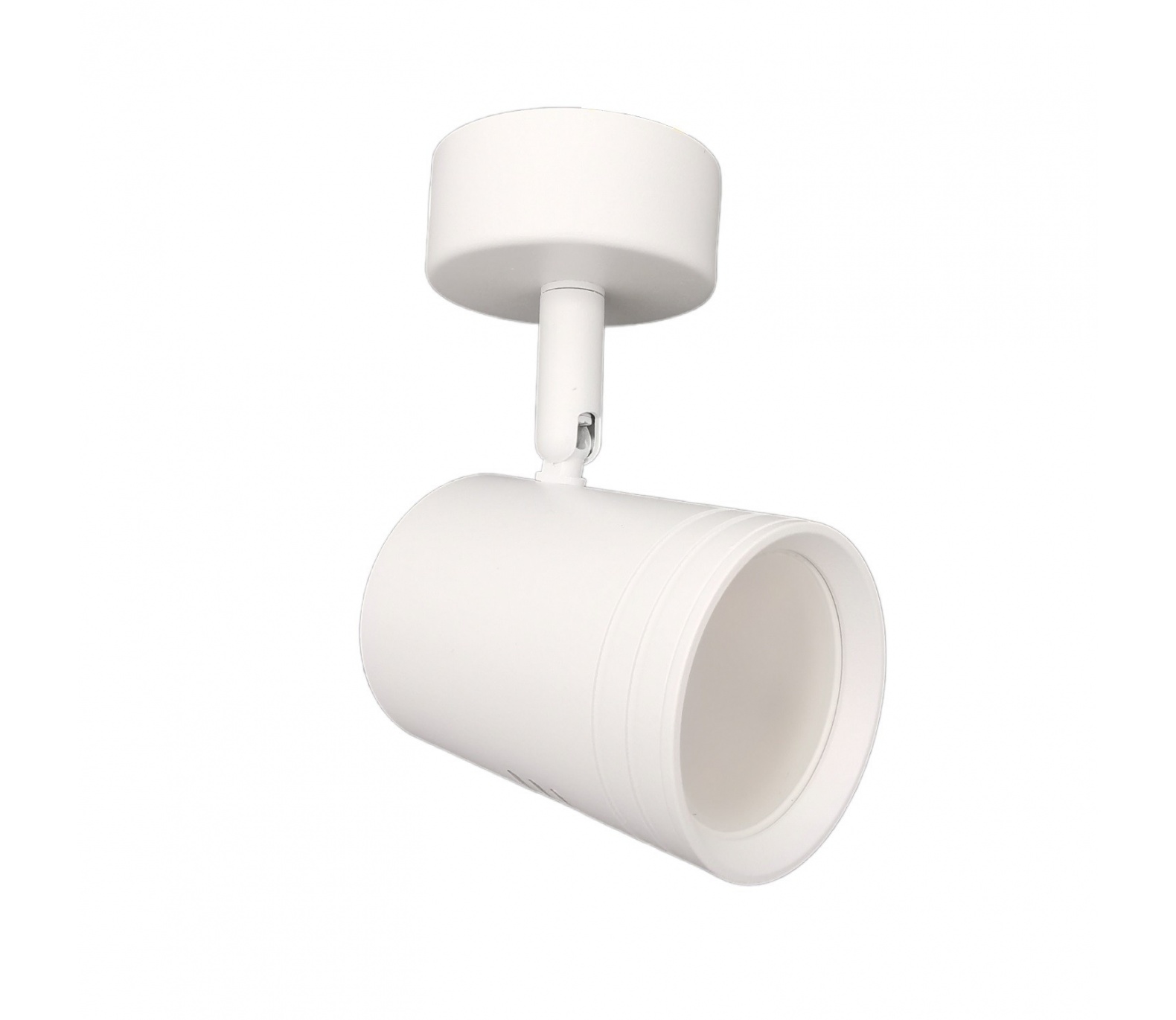 Faretto proiettore orientabile da soffitto parete a cilindro con attacco per led GU10 bianco