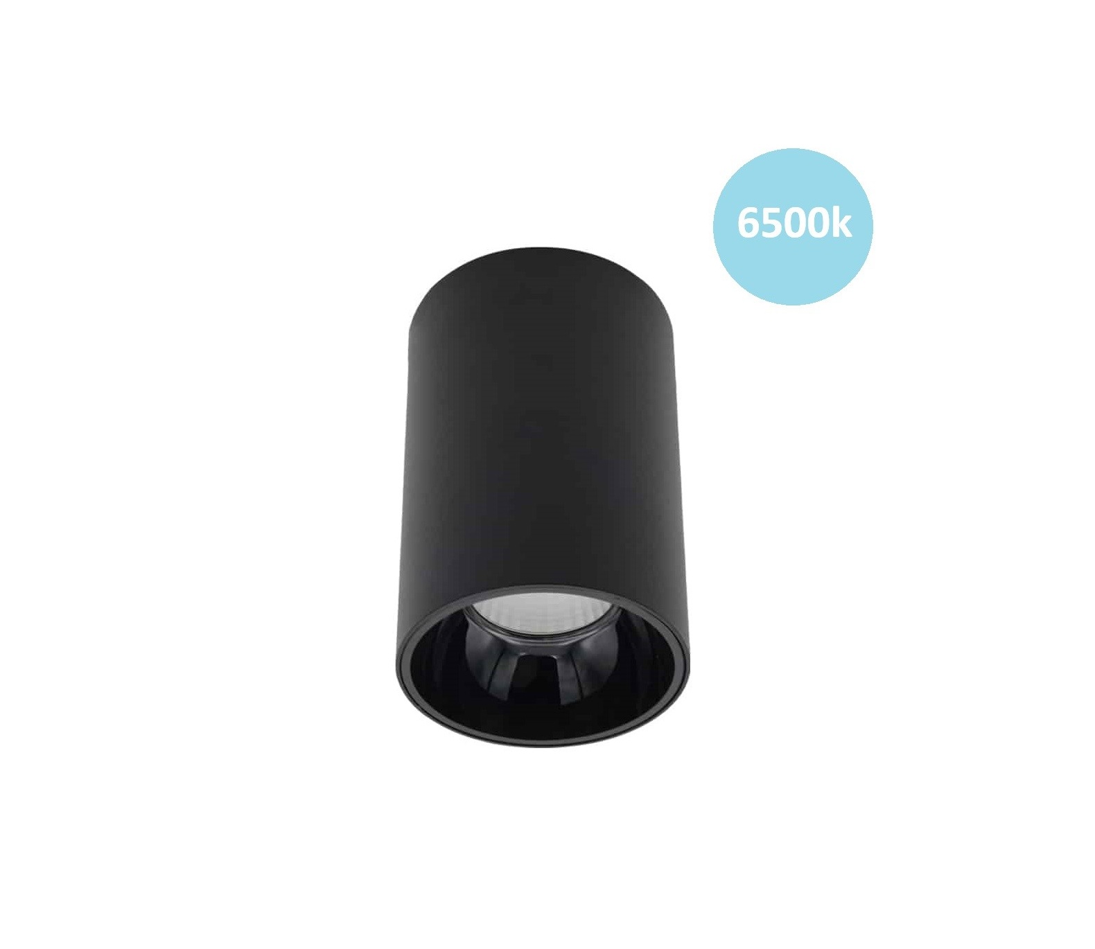 Faretto led da soffitto 20W cilindro nero in alluminio plafoniera lampada moderna luce calda naturale bianca
