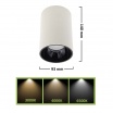 Faretto led da soffitto 20W cilindro bianco in alluminio plafoniera lampada moderna luce calda naturale fredda