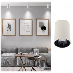 Faretto led da soffitto 20W cilindro bianco in alluminio plafoniera lampada moderna luce calda naturale fredda
