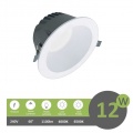 Faro led Downlight 12W foro Ø 105mm tondo da incasso plafoniera luce cob bianco naturale
