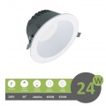 Faro led Downlight 24W foro Ø 140mm tondo da incasso plafoniera luce cob bianco naturale