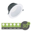 Faro led Downlight 30W foro Ø 165mm tondo da incasso plafoniera luce cob bianco naturale