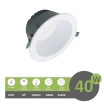 Faro led Downlight 40W foro Ø 195mm tondo da incasso plafoniera luce cob bianco naturale