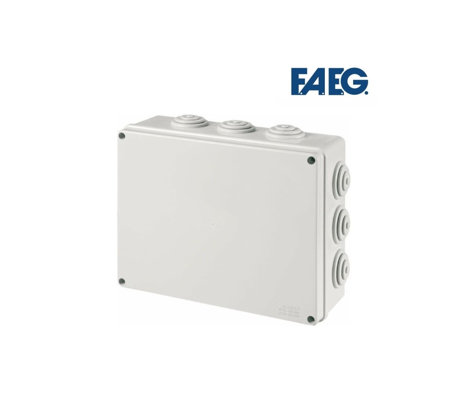 Scatola di derivazione 240x190x90 rettangolare da esterno tenuta stagna grigio impermeabile con passacavi
