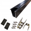 Binario magnetico nero 2m 48V da incasso parete soffitto per faretti led con copertura