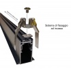 Binario magnetico nero 2m 48V da incasso parete soffitto per faretti led con copertura