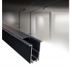 Binario magnetico nero 2m 48V da incasso parete soffitto per faretti led con copertura