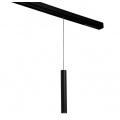 Faretto led a cilindro sospeso 8W nero per binario magnetico 48V luce calda naturale bianca