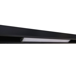 Faretto proiettore a barra lineare led 14W nero magnetico copertura opaca per binario monofase 48V luce calda naturale bianca