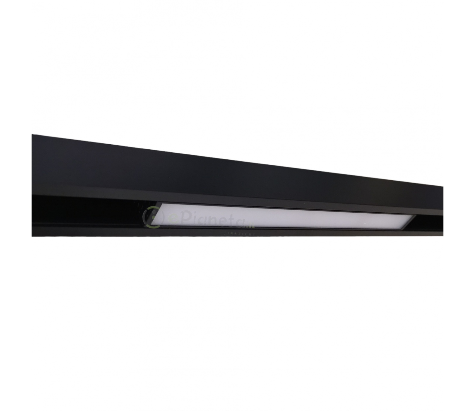 Faretto proiettore a barra lineare led 14W nero magnetico copertura opaca per binario monofase 48V luce calda naturale bianca