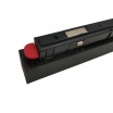 Faretto proiettore lineare barra led cob 24W nero magnetico per binario monofase 48V luce calda naturale bianca